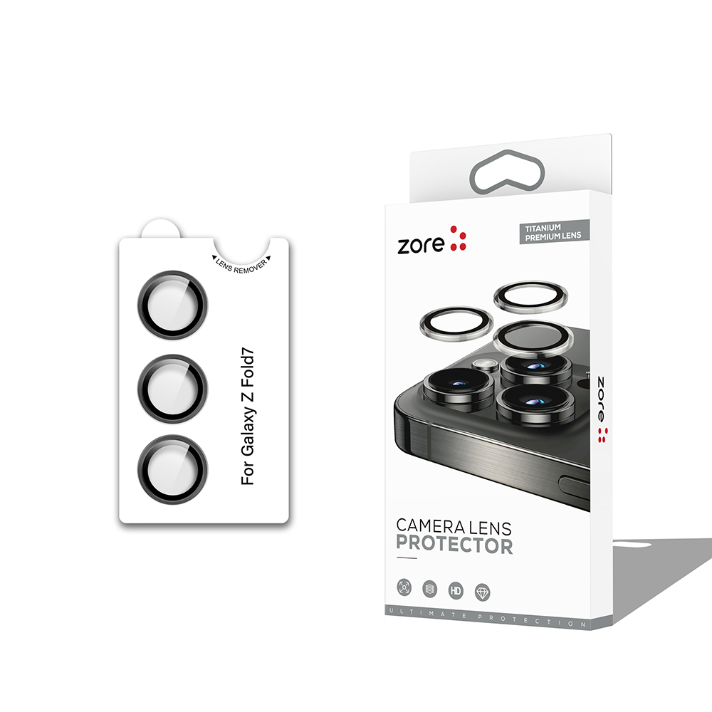 [RNZ-TA123660] Samsung Galaxy Z Fold 7 Uyumlu Zore CL-12 Premium Safir Parmak İzi Bırakmayan Anti-Reflective Kamera Lens Koruyucu
