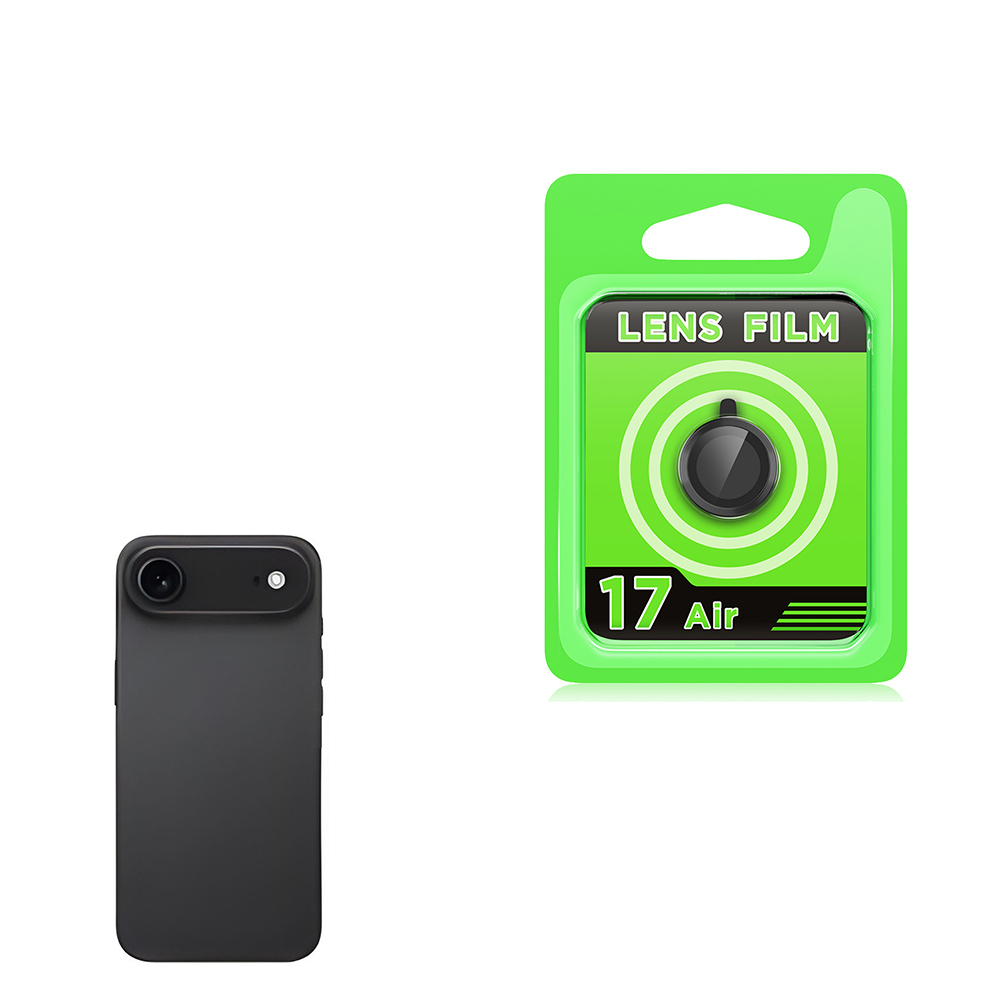 [RNZ-TA123670] Apple iPhone 17 Air Uyumlu Zore CL-07 Kamera Lens Koruyucu (Siyah)