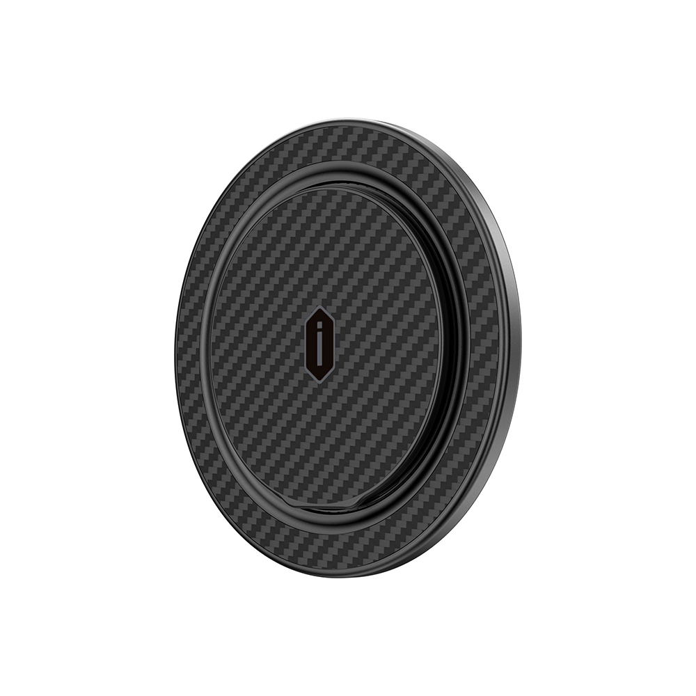 [RNZ-TA125821] Wiwu Warriors Serisi Aramid Fiber 360 Derece Dönebilen Magnetik Ring Stand Telefon Tutucu (Siyah)