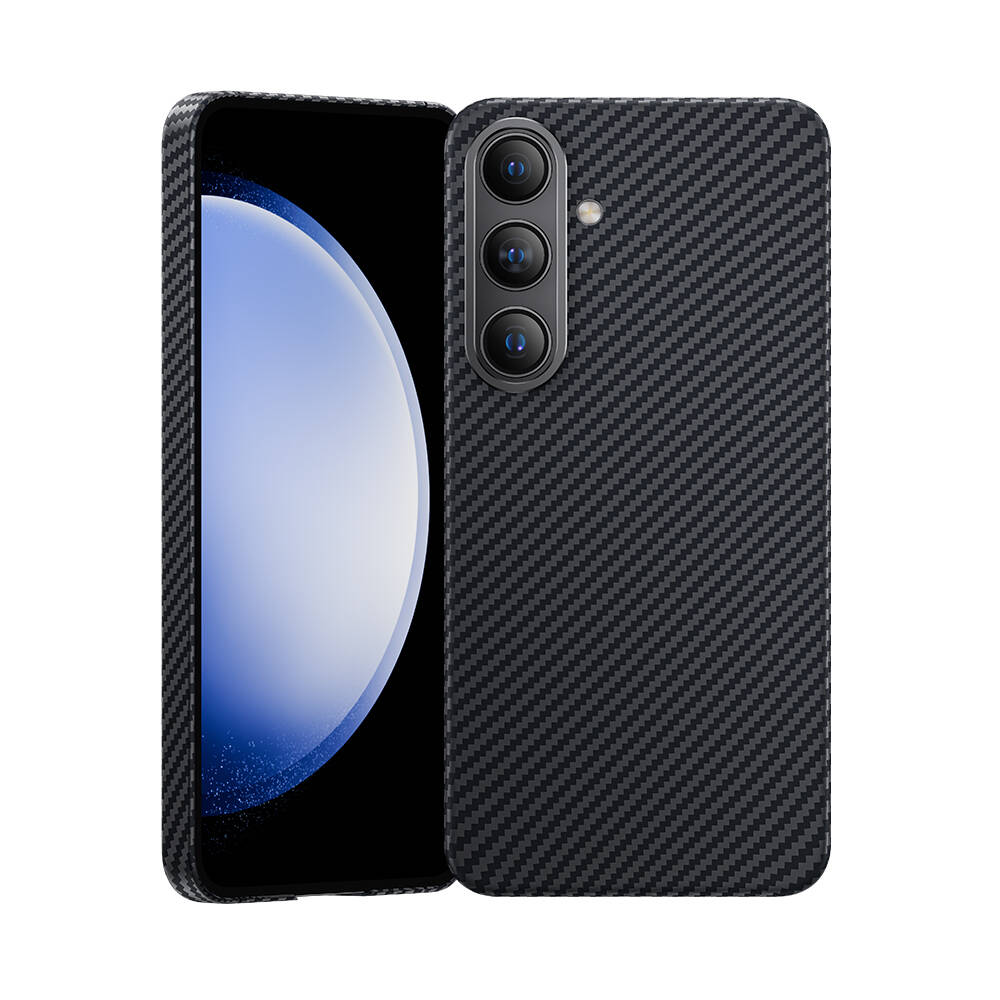 [RNZ-TA123928] Samsung Galaxy S25 Uyumlu Kılıf M-safe Özellikli Karbon Fiber Benks Essential ArmorAir 600D Kevlar Kapak