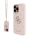 Apple iPhone 16 Pro Max Uyumlu Kılıf Guess Orjinal Lisanslı PU Deri 4G Büyük Metal Logolu Çapraz Vücut Askılı Kapak