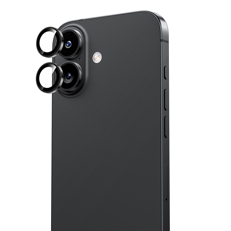[RNZ-TA122758] Apple iPhone 17 Uyumlu Benks AR Glass Warrior Premium Cam Kamera Lens Koruyucu (Siyah)
