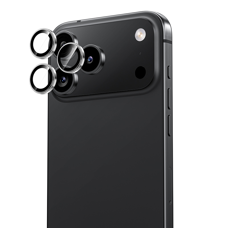 [RNZ-TA122761] Apple iPhone 17 Pro Max Uyumlu Benks AR Glass Warrior Premium Cam Kamera Lens Koruyucu (Gri)
