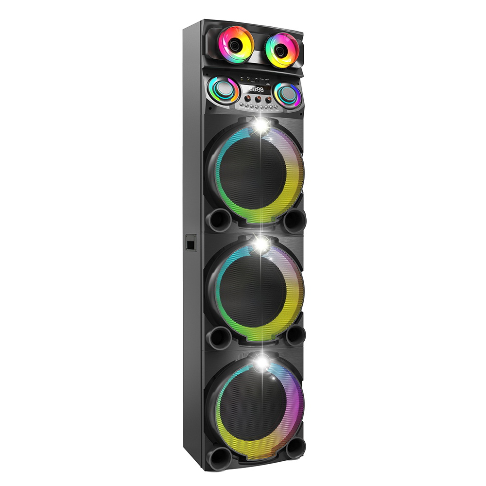 [RNZ-TA122682] Zore GD-3127 Dijital LED Göstergeli Mikrofonlu RGB TWS Üçlü 12 inç Stereo Bass Kablosuz Karaoke Hoparlör