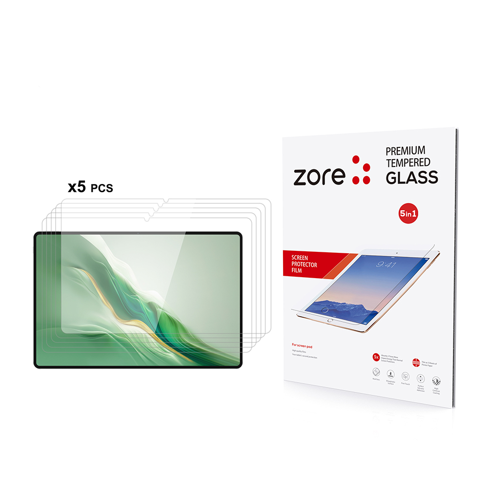 [RNZ-TA122623] Honor Magic Pad 2 12.3 Uyumlu Zore 5in1 Tablet Temperli Cam Ekran Koruyucu