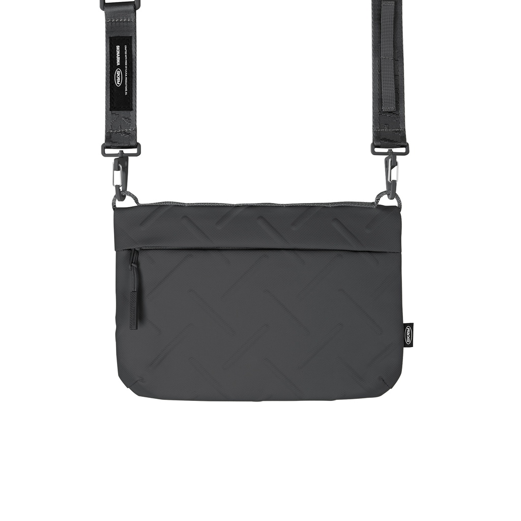 [RNZ-TA122741] Skinarma Satchel Juno Desenli Naylon Scout Bilek Askı Kayışlı Aksesuar Çantası (Gri)