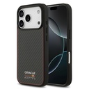 Apple iPhone 17 Pro Uyumlu Kılıf Redbull Orjinal Lisanslı M-safe Şarj Özellikli Karbon Fiber Parlayan Logolu Kevlar Kapak