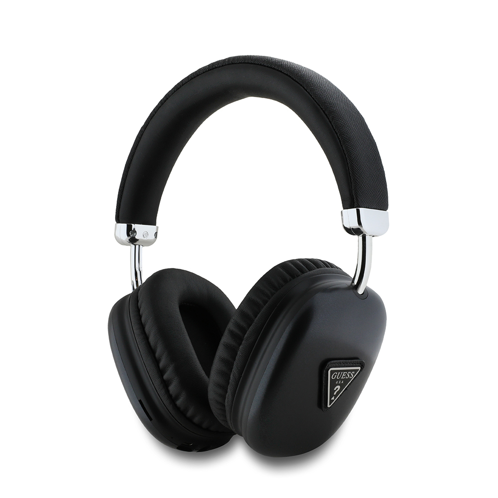 [RNZ-TA122813] Guess Orjinal Lisanslı PU Üçgen Logolu Kulak Üstü Bluetooth Kulaklık (Siyah)