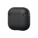 Apple Airpods Pro 2 Uyumlu Kılıf 1500D Aramid Fiber Pitaka Ultra-Slim Classic Serisi Black-Grey Twill Kapak