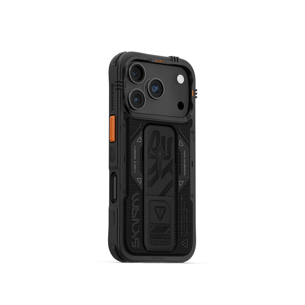 Apple iPhone 17 Pro Uyumlu Kılıf SkinArma M-safe Şarj Özellikli Airbag Tasarımlı Standlı Phantom Kapak