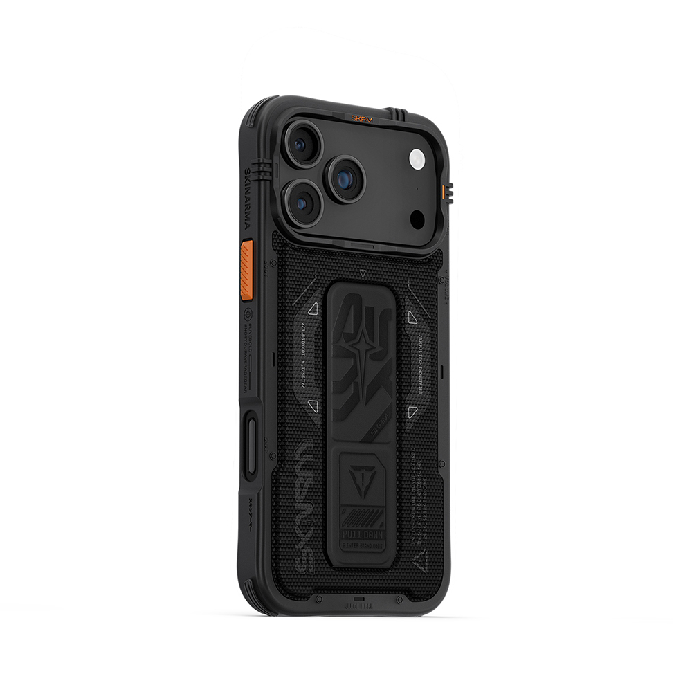 Apple iPhone 17 Pro Max Uyumlu Kılıf SkinArma M-safe Şarj Özellikli Airbag Tasarımlı Standlı Phantom Kapak