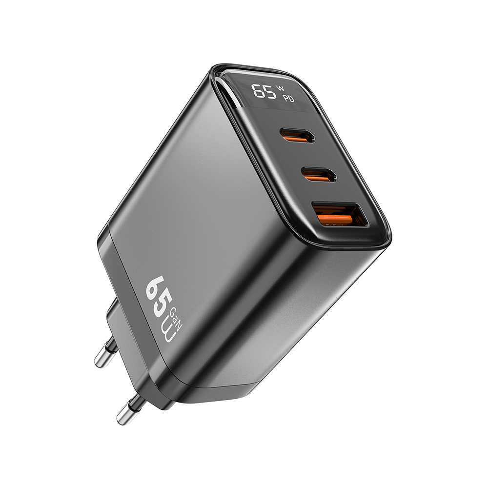 [RNZ-TA122801] Wiwu Wi-G012 Firefly Serisi Dual Type-C PD & USB-A GaN Teknolojili Hızlı Şarj Başlığı 65W