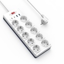 Wiwu Wi-S008 20W GaN Tech Power Strip 14 in 1 Çoklu Priz 2M