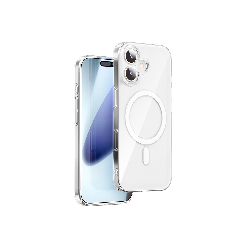 [RNZ-TA124216] Apple iPhone 17 Uyumlu Kılıf M-safe Şarj Özellikli Wiwu YXK-207 Invisible Pro Sert PC Kapak
