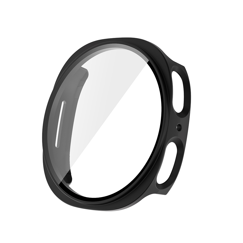 [RNZ-TA124300] Samsung Galaxy Watch 8 44mm Uyumlu Sert PC Kasa ve Ekran Koruyucu Zore Watch Gard 38 (Siyah)