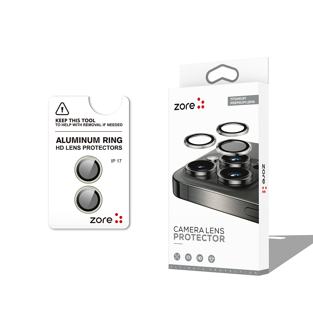 Apple iPhone 17 Uyumlu Zore CL-12 Premium Safir Parmak İzi Bırakmayan Anti-Reflective Kamera Lens Koruyucu