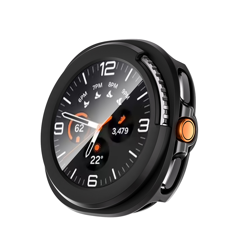 [RNZ-TA124303] Samsung Galaxy Watch 8 Classic 46mm Uyumlu Sert PC Kasa ve Ekran Koruyucu Zore Watch Gard 39 (Siyah)