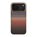 Apple iPhone 17 Pro Max Uyumlu Kılıf M-safe Şarj Özellikli Aramid Fiber Pitaka Military-Grade Sunset-Moonrise Serisi Kapak