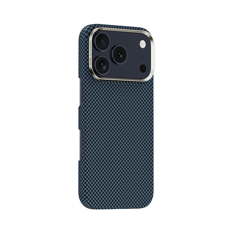 [RNZ-TA127327] Apple iPhone 17 Pro Uyumlu Kılıf M-safe Şarj Özellikli Benks Yeni Seri ArmorTint ArmorAir Kevlar Kapak (Mavi)