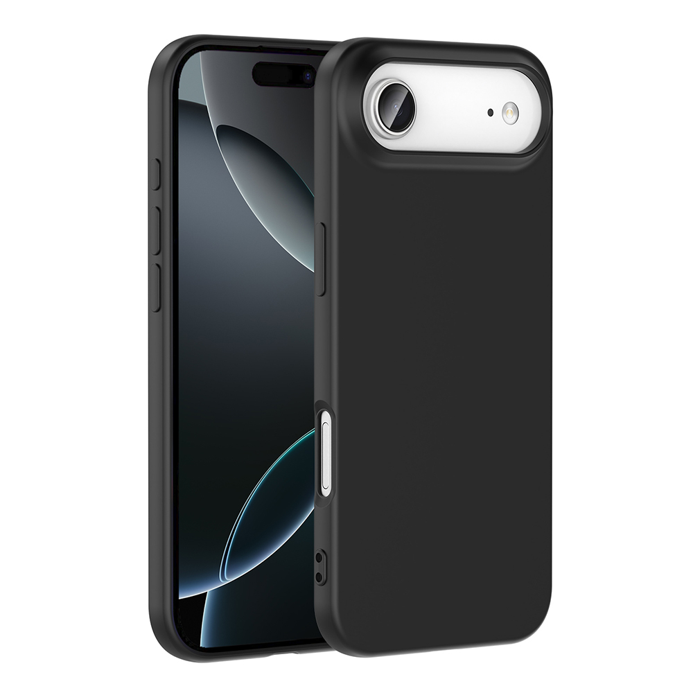 [RNZ-TA123418] Apple iPhone 17 Air Uyumlu Kılıf Zore Mara Lansman Kapak (Siyah)