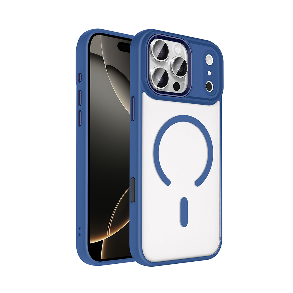 Apple iPhone 17 Pro Uyumlu Kılıf Wireless Şarj Özellikli Zore Krom M-safe Silikon Kapak