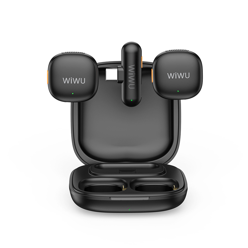 [RNZ-TA123553] Wiwu Wi-WM006 2in1 Type-C Portlu Yapay Zeka Destekli ANC Özellikli Kablosuz Yaka Mikrofonu