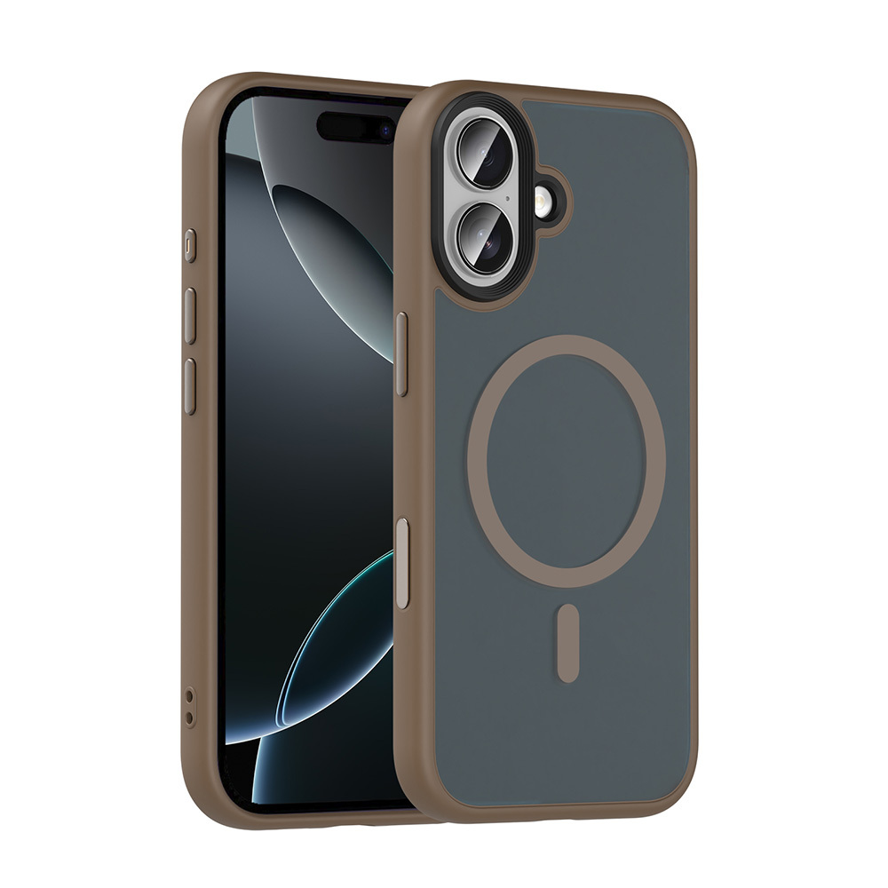 Apple iPhone 17 Uyumlu Kılıf Mat Arka Yüzey Wireless Şarj Özellikli Zore Flet M-safe Kapak