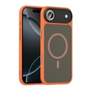 Apple iPhone 17 Air Uyumlu Kılıf Mat Arka Yüzey Wireless Şarj Özellikli Zore Flet M-safe Kapak