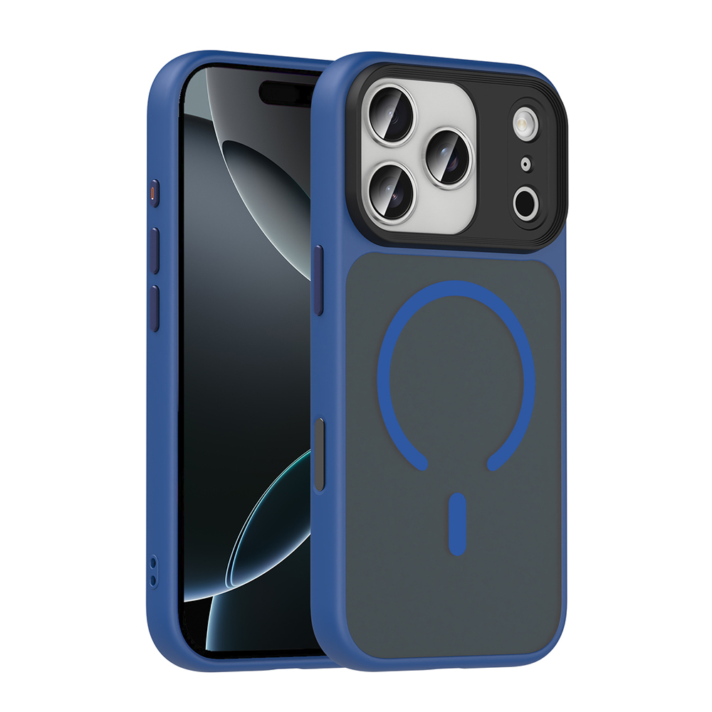Apple iPhone 17 Pro Uyumlu Kılıf Mat Arka Yüzey Wireless Şarj Özellikli Zore Flet M-safe Kapak
