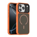 Apple iPhone 17 Pro Uyumlu Kılıf Mat Arka Yüzey Wireless Şarj Özellikli Zore Flet M-safe Kapak