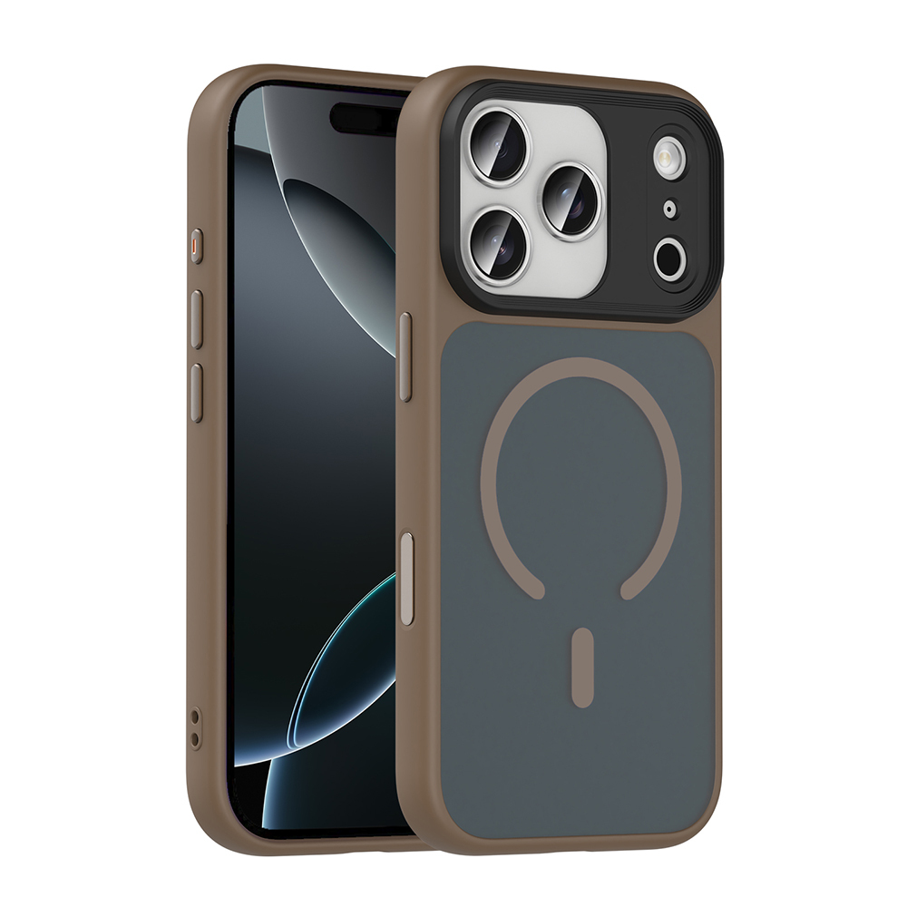 Apple iPhone 17 Pro Uyumlu Kılıf Mat Arka Yüzey Wireless Şarj Özellikli Zore Flet M-safe Kapak