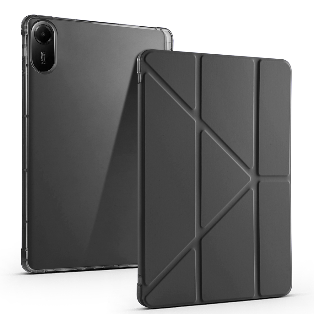 [RNZ-TA123362] Xiaomi Redmi Pad 2 Uyumlu Kılıf Zore Tri Folding Kalem Bölmeli Standlı Kılıf (Siyah)