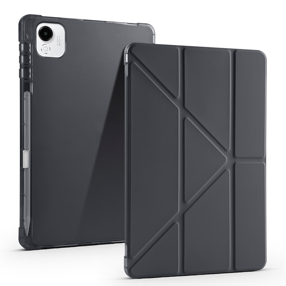[RNZ-TA123375] Honor Pad X9 Pro Uyumlu Kılıf Zore Tri Folding Kalem Bölmeli Standlı Kılıf (Siyah)