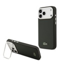 Apple iPhone 17 Pro Max Uyumlu Kılıf Lacoste Orjinal Lisanslı M-safe Şarj Özellikli PU Pike Desenli Standlı Metal Logolu Kapak