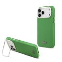 Apple iPhone 17 Pro Max Uyumlu Kılıf Lacoste Orjinal Lisanslı M-safe Şarj Özellikli PU Pike Desenli Standlı Metal Logolu Kapak