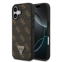 Apple iPhone 17 Uyumlu Kılıf Guess Orjinal Lisanslı PU Deri 4G Desenli Üçgen Logolu Kapak