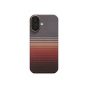 Apple iPhone 17 Uyumlu Kılıf M-safe Şarj Özellikli Aramid Fiber Pitaka Tactile Woven Sunset-Moonrise Serisi Kapak