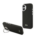 Apple iPhone 17 Uyumlu Kılıf Lacoste Orjinal Lisanslı M-safe Şarj Özellikli PU Pike Desenli Standlı Metal Logolu Kapak