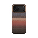 Apple iPhone 17 Pro Uyumlu Kılıf M-safe Şarj Özellikli Aramid Fiber Pitaka Military-Grade Sunset-Moonrise Serisi Kapak