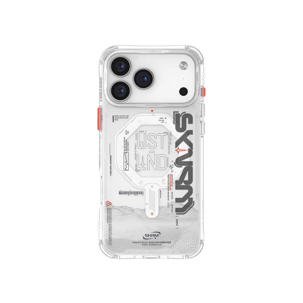 Apple iPhone 17 Pro Uyumlu Kılıf Skinarma M-safe Şarj Özellikli Yazı Desenli Airbag Tasarımlı Sonix Kapak