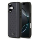 Apple iPhone 17 Uyumlu Kılıf Mercedes Benz Orjinal Lisanslı M-safe Şarj Özellikli Şeritli Yıldız Desenli Metal Logolu Deri Kapak
