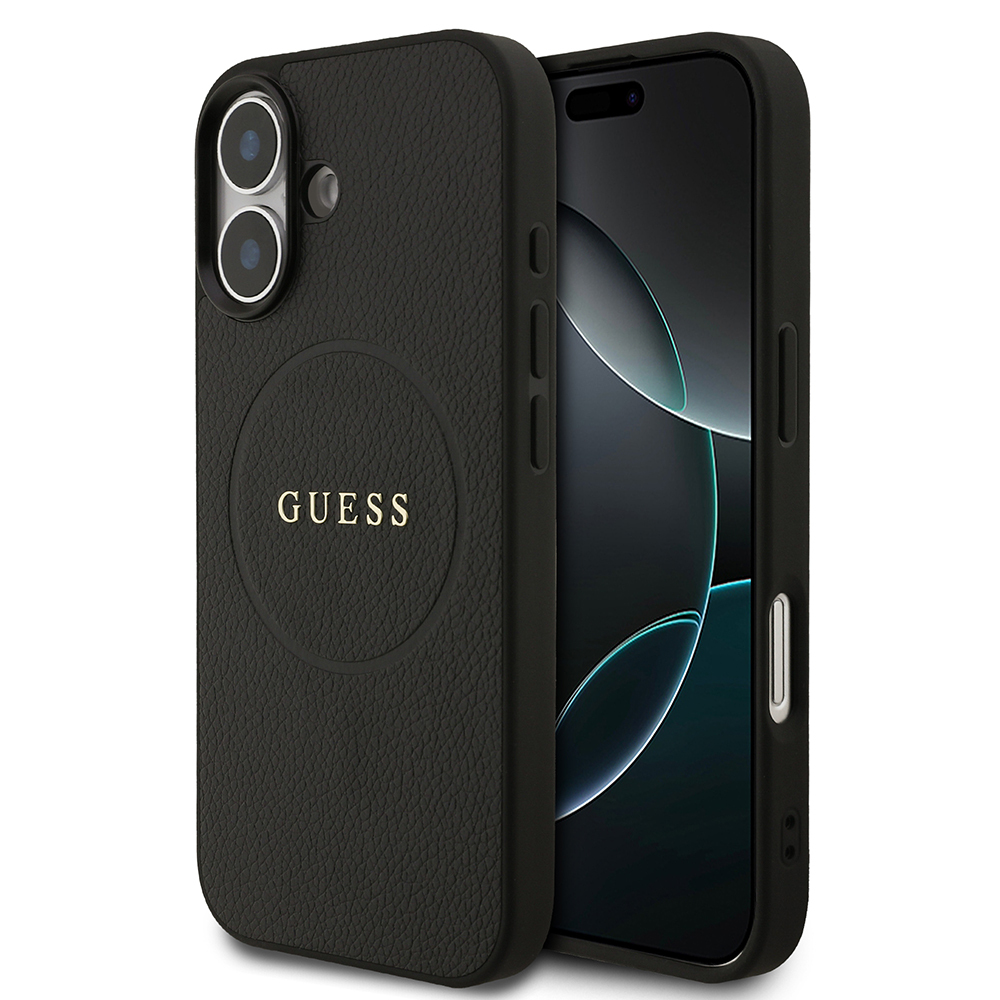 Apple iPhone 17 Uyumlu Kılıf Guess Orjinal Lisanslı M-safe Şarj Özellikli Yazı Logolu PU Deri Kapak