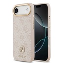 Apple iPhone 17 Air Uyumlu Kılıf Guess Orjinal Lisanslı M-safe Şarj Özellikli Gold Metal Kamera Çerçeveli Taşlı 4G Logolu Kapak