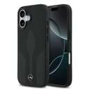 Apple iPhone 17 Uyumlu Kılıf Mercedes Benz Orjinal Lisanslı M-safe Şarj Özellikli Dokulu Desenli Deri Kapak