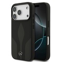 Apple iPhone 17 Pro Uyumlu Kılıf Mercedes Benz Orjinal Lisanslı M-safe Şarj Özellikli Dokulu Desenli Deri Kapak