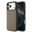 Apple iPhone 17 Pro Max Uyumlu Kılıf Mercedes Benz Orjinal Lisanslı M-safe Şarj Özellikli Dokulu Desenli Deri Kapak
