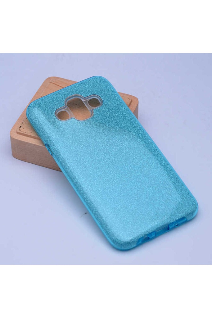 [RNZ-TA13914] Samsung Galaxy J7 Duo Uyumlu Kılıf Zore Shining Silikon (Mavi)