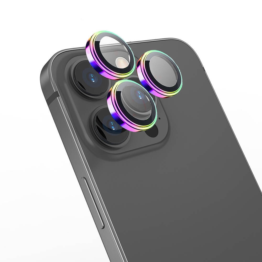 Apple iPhone 16 Pro Uyumlu​​ Wiwu Lens Guard Metal Kamera Lens Koruyucu