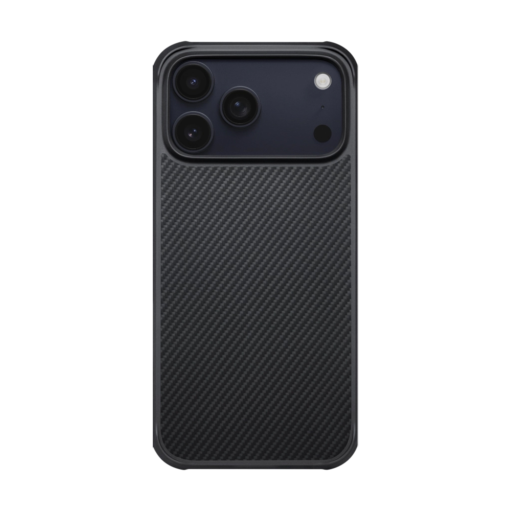 Apple iPhone 17 Pro Uyumlu Kılıf M-safe Şarj Özellikli Pitaka Aramid Pro Guard Serisi Black-Gray Kapak