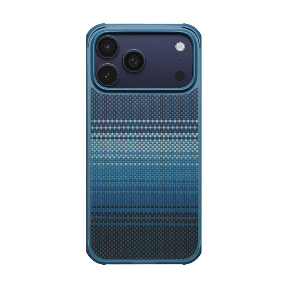 Apple iPhone 17 Pro Uyumlu Kılıf M-safe Şarj Özellikli Pitaka Tactile Woven Sunset-Moonrise Aramid Pro Guard Serisi Kapak
